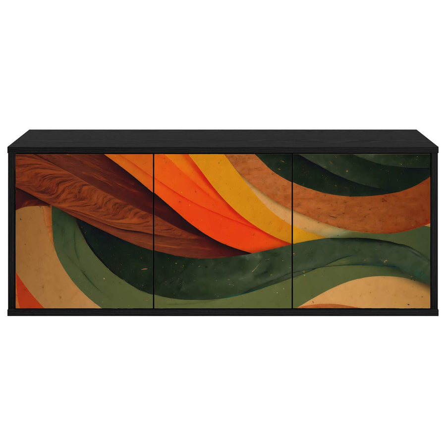 Wandgemonteerd tv-meubel BONN 102 x 33 x 40 cm Zwart eiken
