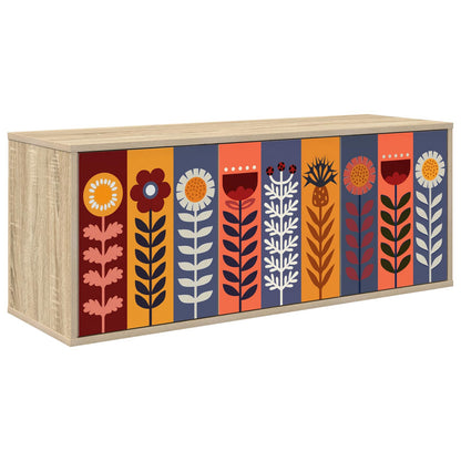 Wandgemonteerd tv-meubel ESSEN 102 x 33 x 40 cm Sonoma Eiken