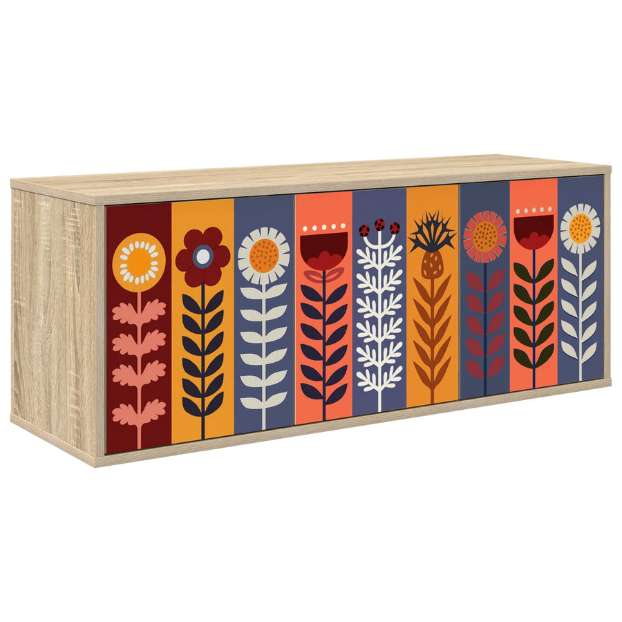 Wandgemonteerd tv-meubel ESSEN 102 x 33 x 40 cm Sonoma Eiken