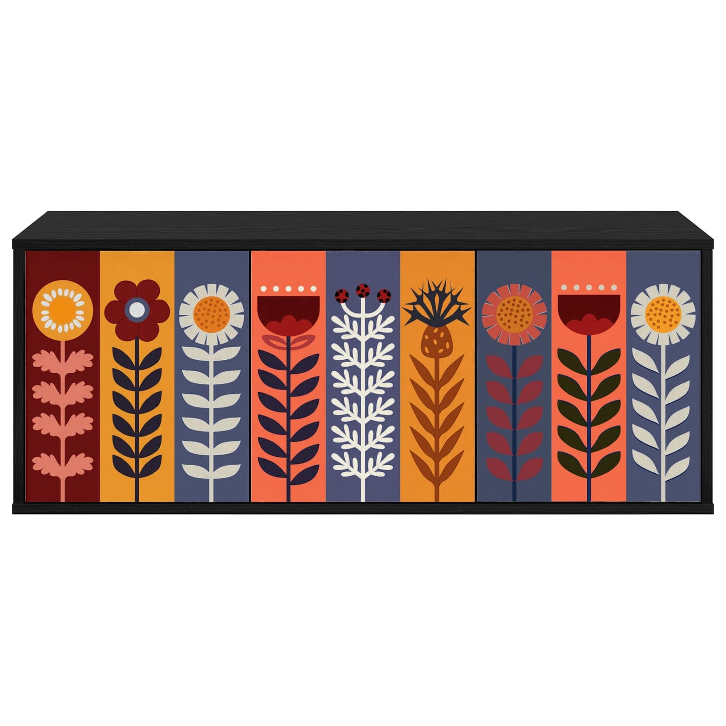 Wandgemonteerd tv-meubel ESSEN 102 x 33 x 40 cm Zwart eiken