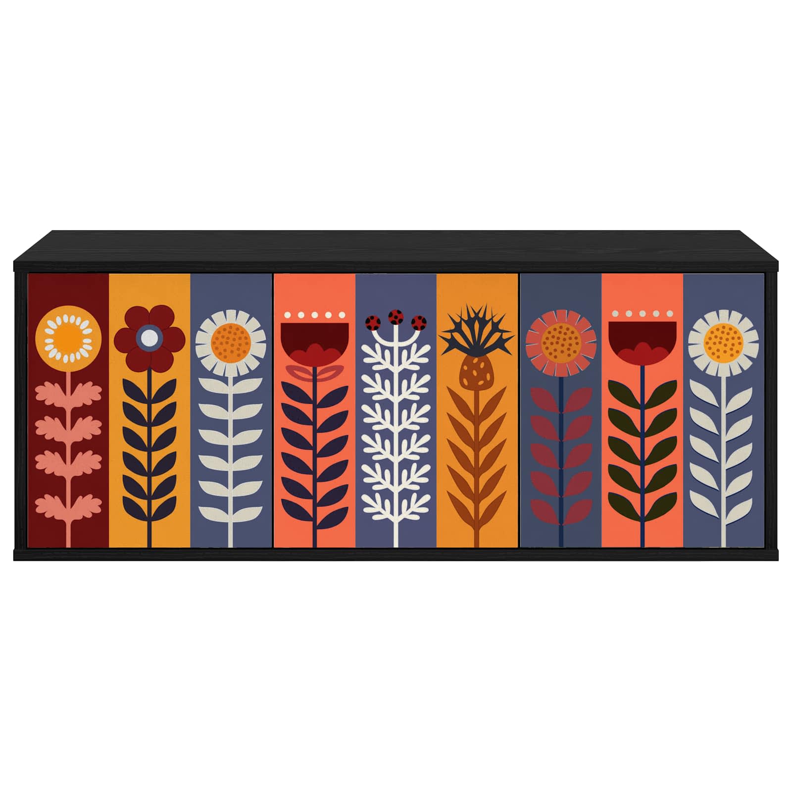 Wandgemonteerd tv-meubel ESSEN 102 x 33 x 40 cm Zwart eiken