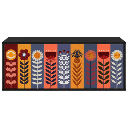 Wandgemonteerd tv-meubel ESSEN 102 x 33 x 40 cm Zwart eiken