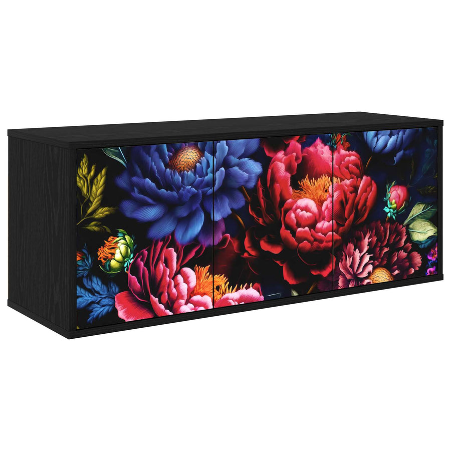 Wandgemonteerd tv-meubel KIEL 102 x 33 x 40 cm Zwart eiken