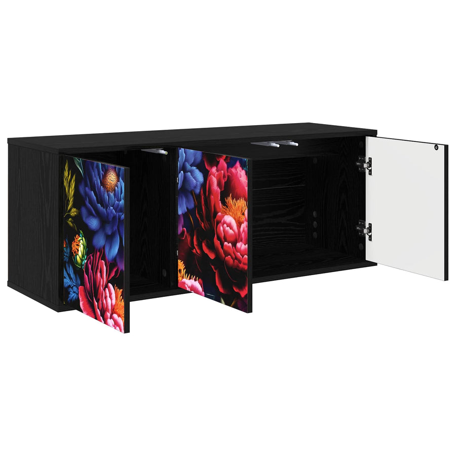 Wandgemonteerd tv-meubel KIEL 102 x 33 x 40 cm Zwart eiken
