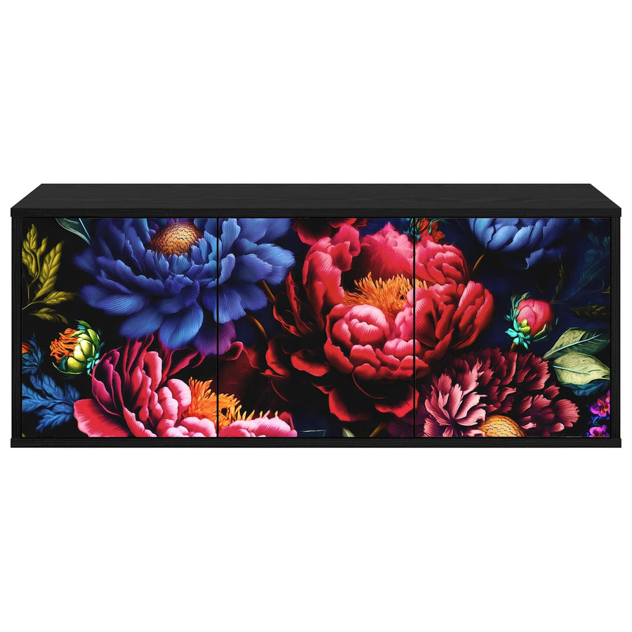 Wandgemonteerd tv-meubel KIEL 102 x 33 x 40 cm Zwart eiken