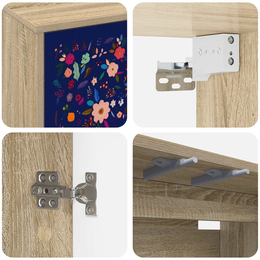 Wandgemonteerd tv-meubel MAINZ 102 x 33 x 40 cm Sonoma Eiken