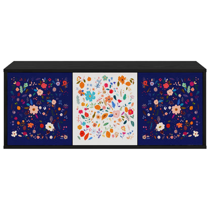Wandgemonteerd tv-meubel MAINZ 102 x 33 x 40 cm Zwart eiken
