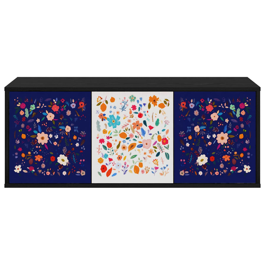 Wandgemonteerd tv-meubel MAINZ 102 x 33 x 40 cm Zwart eiken