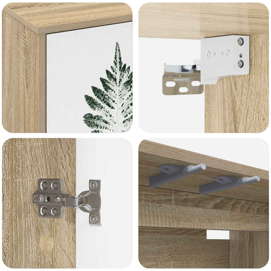 Wandgemonteerd tv-meubel HANAU 102 x 33 x 40 cm Sonoma Eiken