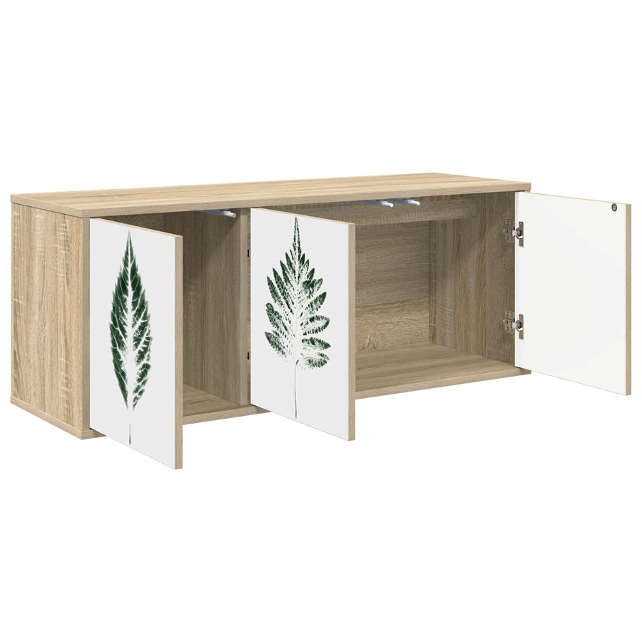 Wandgemonteerd tv-meubel HANAU 102 x 33 x 40 cm Sonoma Eiken