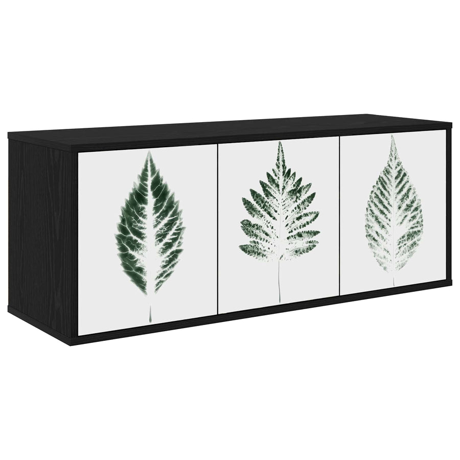 Wandgemonteerd tv-meubel HANAU 102 x 33 x 40 cm Zwart eiken