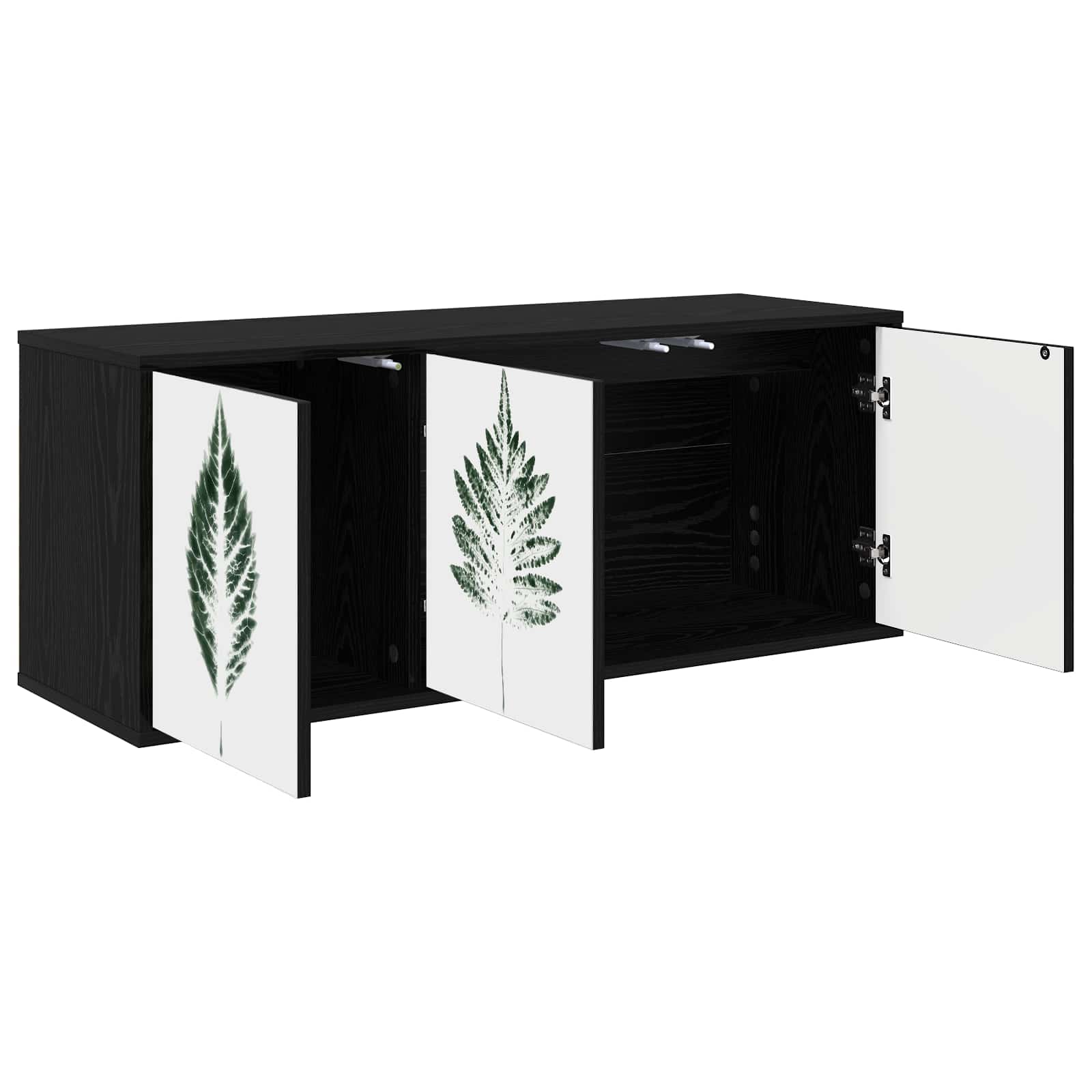 Wandgemonteerd tv-meubel HANAU 102 x 33 x 40 cm Zwart eiken