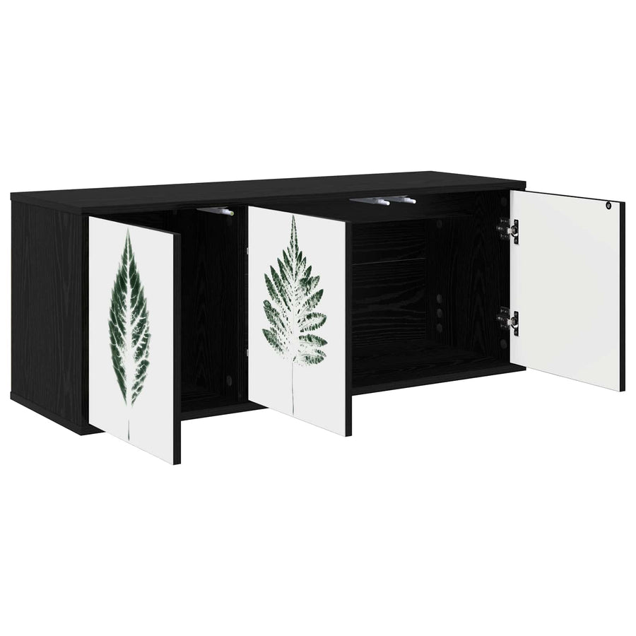 Wandgemonteerd tv-meubel HANAU 102 x 33 x 40 cm Zwart eiken