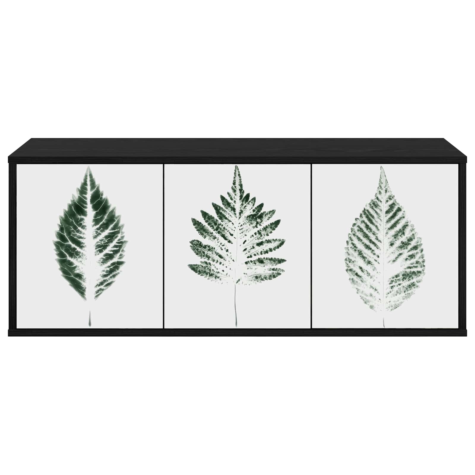 Wandgemonteerd tv-meubel HANAU 102 x 33 x 40 cm Zwart eiken
