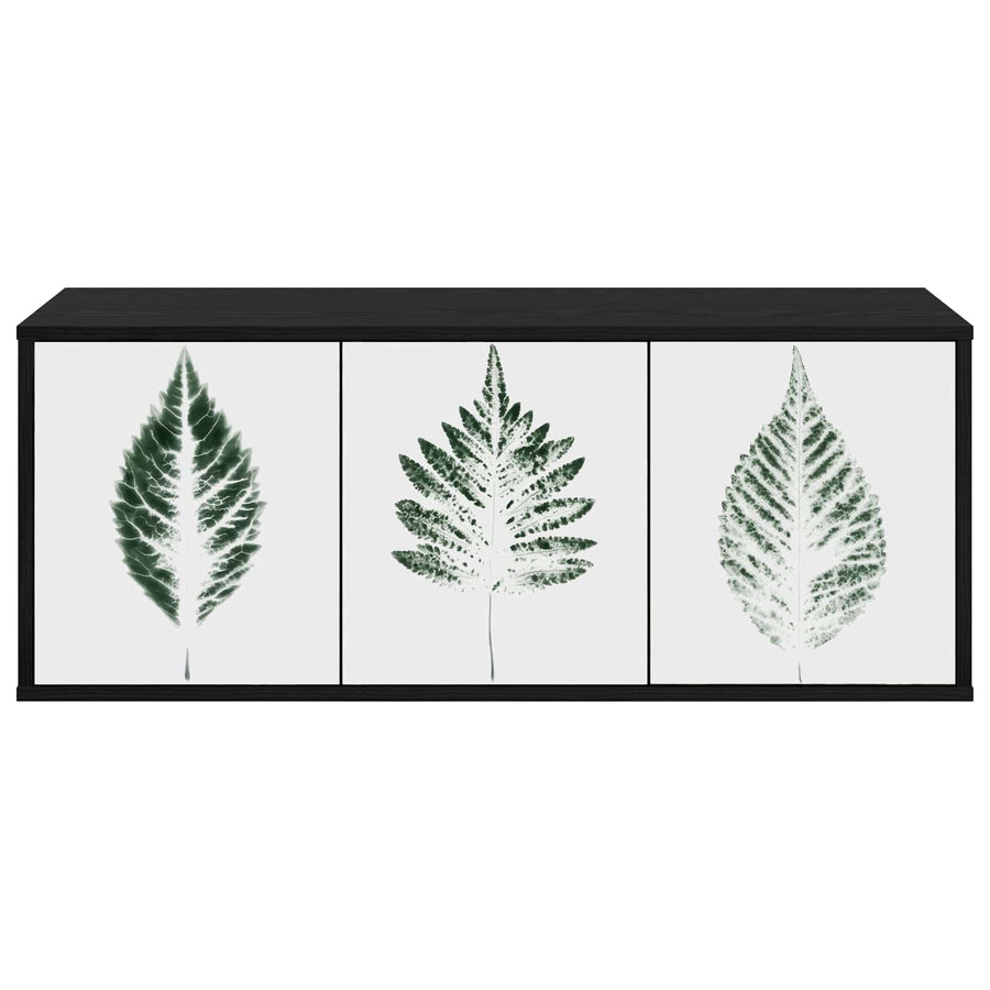 Wandgemonteerd tv-meubel HANAU 102 x 33 x 40 cm Zwart eiken