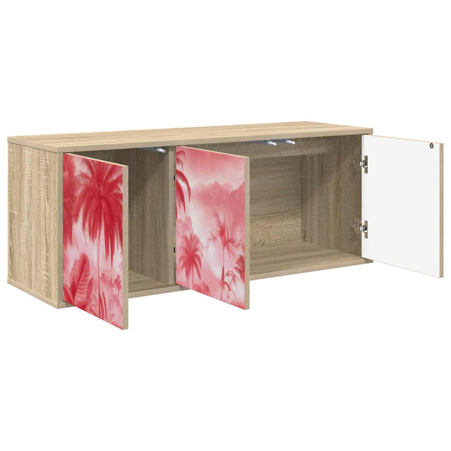 Wandgemonteerd tv-meubel AACHEN 102 x 33 x 40 cm Sonoma Eiken
