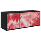 Wandgemonteerd tv-meubel AACHEN 102 x 33 x 40 cm Zwart eiken
