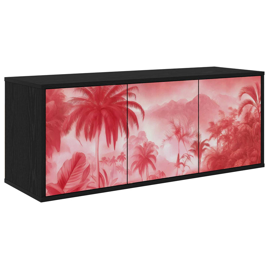 Wandgemonteerd tv-meubel AACHEN 102 x 33 x 40 cm Zwart eiken