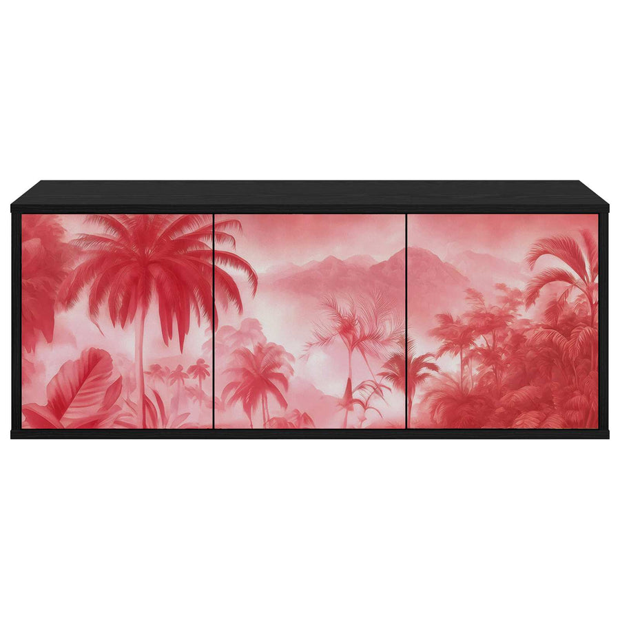 Wandgemonteerd tv-meubel AACHEN 102 x 33 x 40 cm Zwart eiken