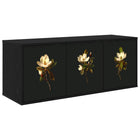Wandgemonteerd tv-meubel BREMEN 102 x 33 x 40 cm Zwart eiken