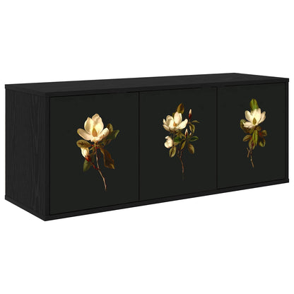 Wandgemonteerd tv-meubel BREMEN 102 x 33 x 40 cm Zwart eiken