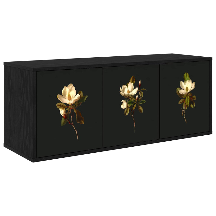 Wandgemonteerd tv-meubel BREMEN 102 x 33 x 40 cm Zwart eiken