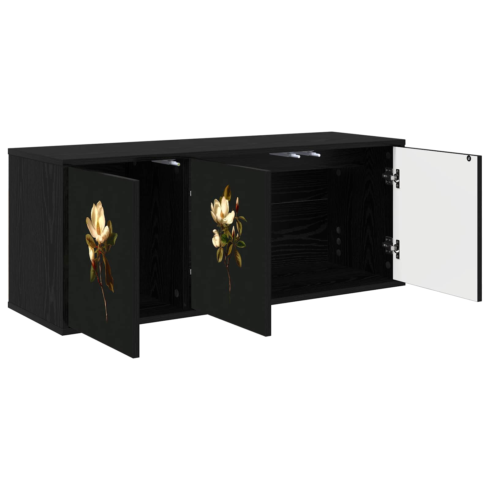 Wandgemonteerd tv-meubel BREMEN 102 x 33 x 40 cm Zwart eiken