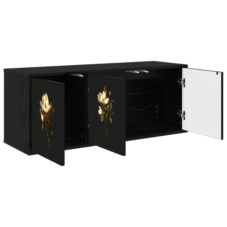 Wandgemonteerd tv-meubel BREMEN 102 x 33 x 40 cm Zwart eiken