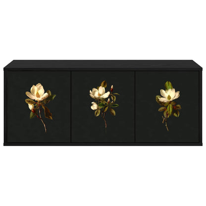 Wandgemonteerd tv-meubel BREMEN 102 x 33 x 40 cm Zwart eiken