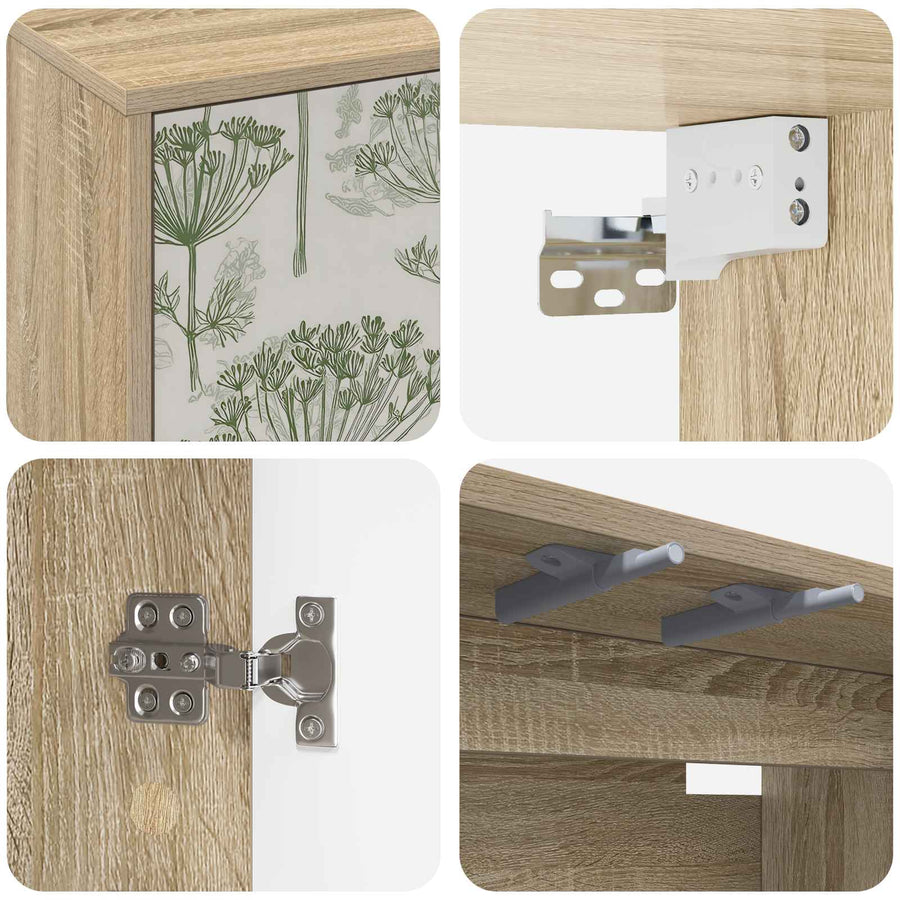 Wandgemonteerd tv-meubel GOTHA 102 x 33 x 40 cm Sonoma Eiken