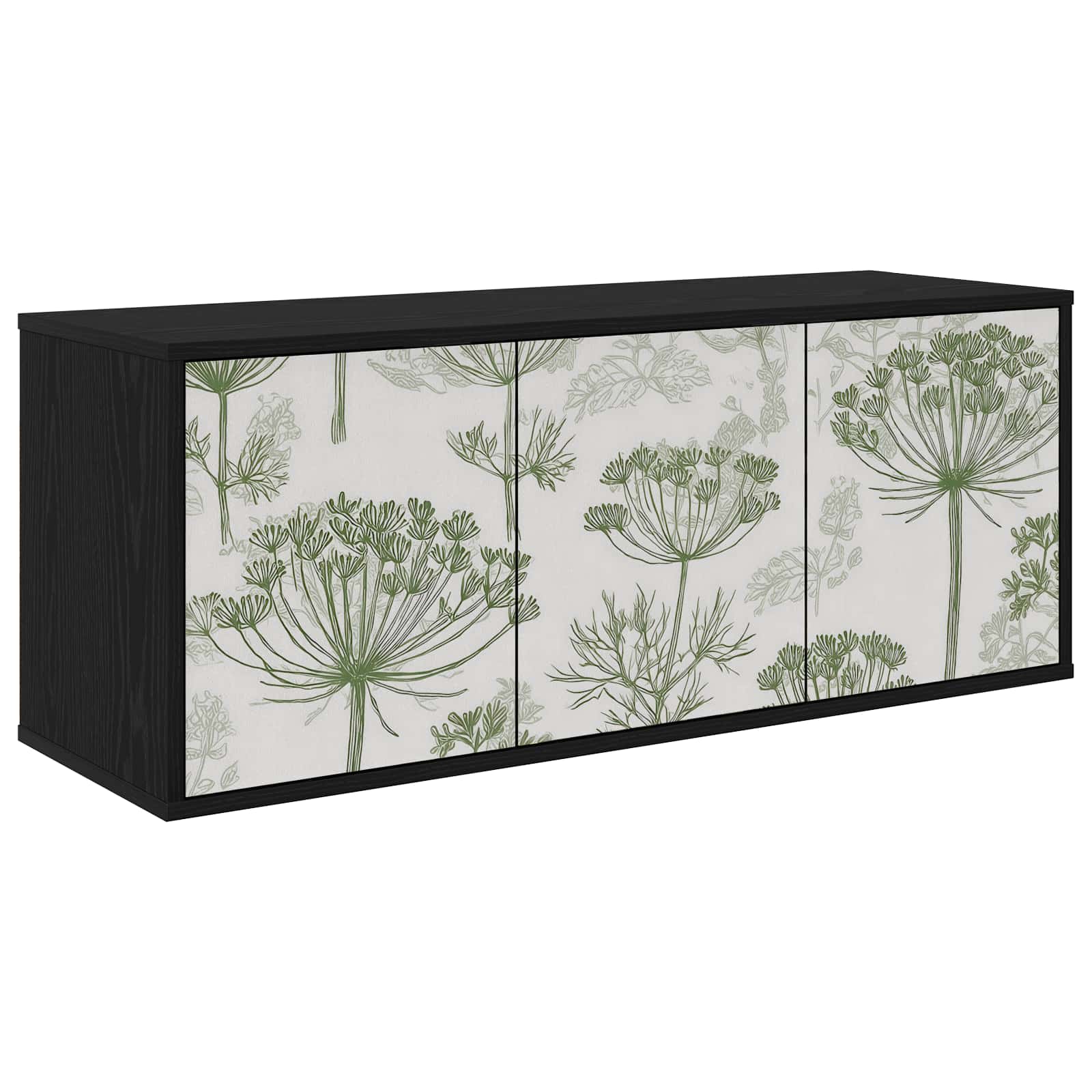 Wandgemonteerd tv-meubel GOTHA 102 x 33 x 40 cm Zwart eiken