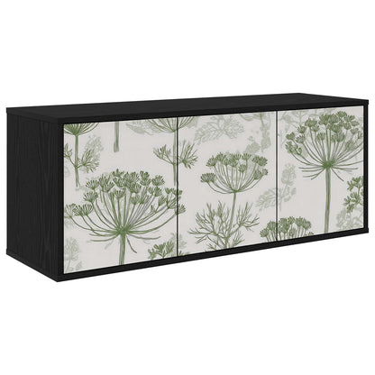Wandgemonteerd tv-meubel GOTHA 102 x 33 x 40 cm Zwart eiken