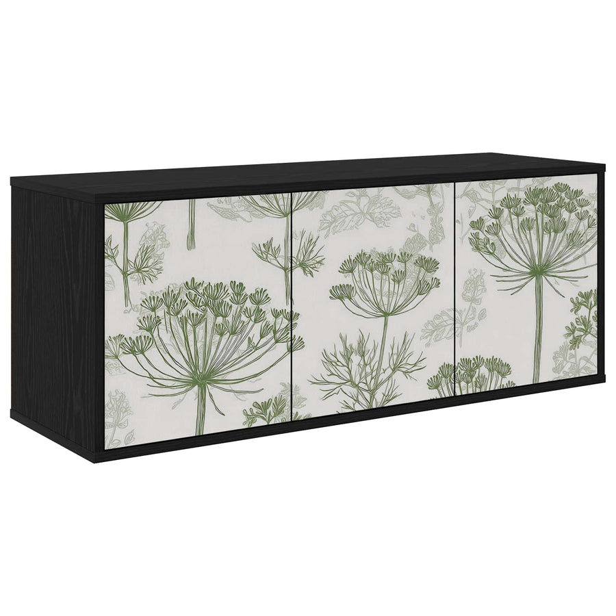 Wandgemonteerd tv-meubel GOTHA 102 x 33 x 40 cm Zwart eiken