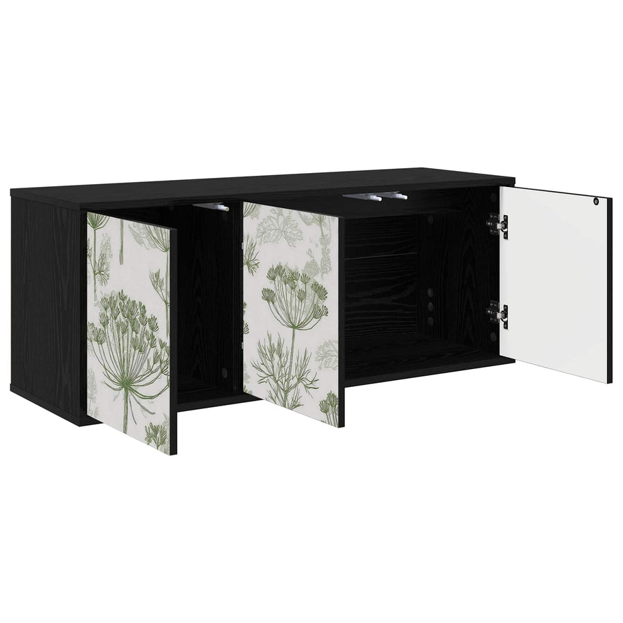 Wandgemonteerd tv-meubel GOTHA 102 x 33 x 40 cm Zwart eiken