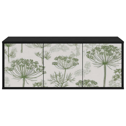 Wandgemonteerd tv-meubel GOTHA 102 x 33 x 40 cm Zwart eiken