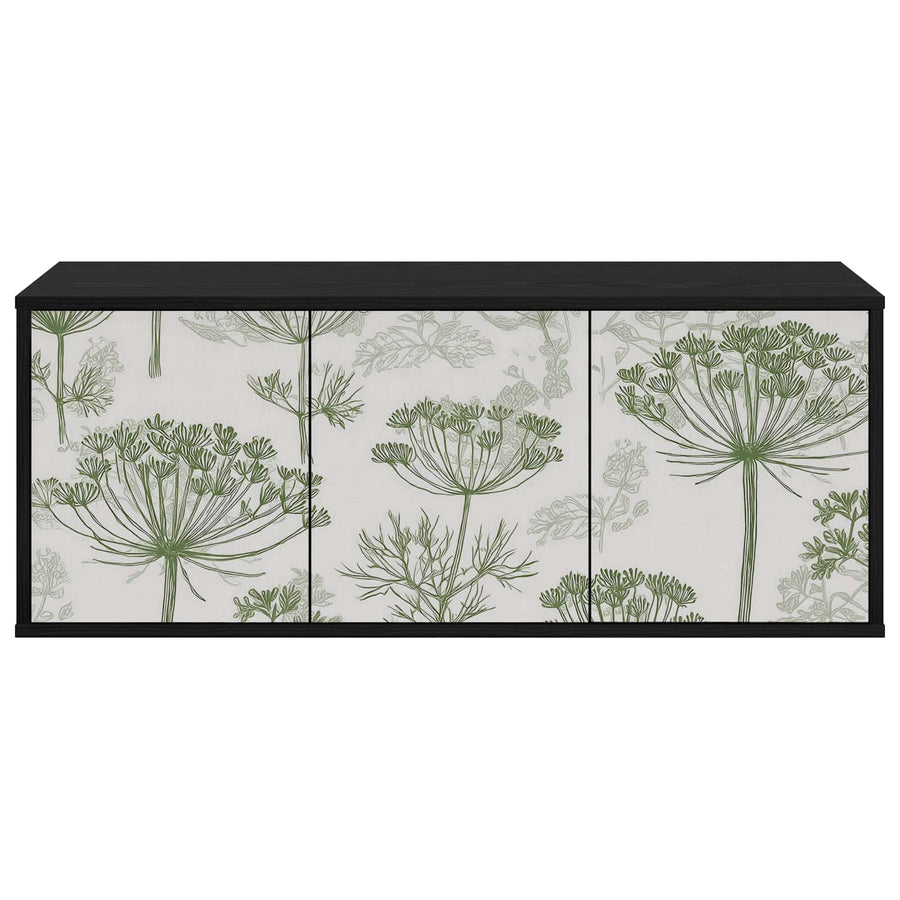 Wandgemonteerd tv-meubel GOTHA 102 x 33 x 40 cm Zwart eiken