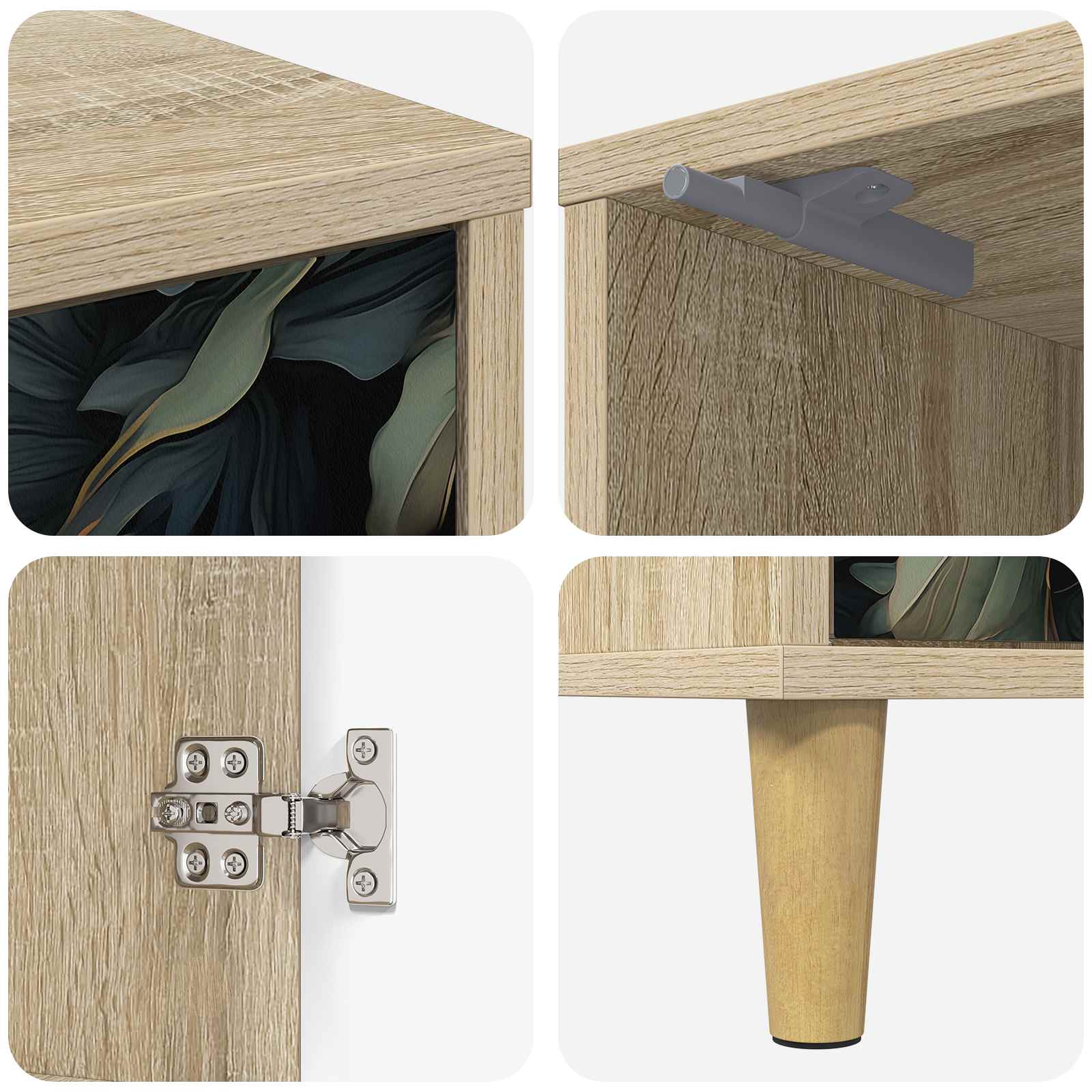 Nachtkastje LOCHEM Sonoma Eiken 36 x 33 x 50 cm Bewerkt hout
