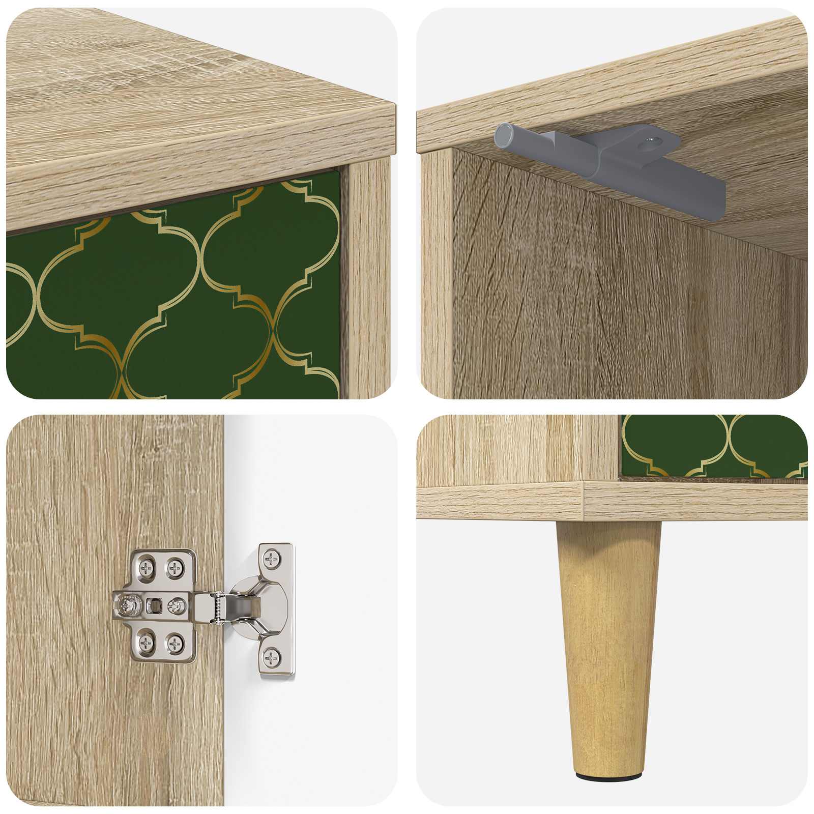 Nachtkastje GELEEN Sonoma Eiken 36 x 33 x 50 cm Bewerkt hout