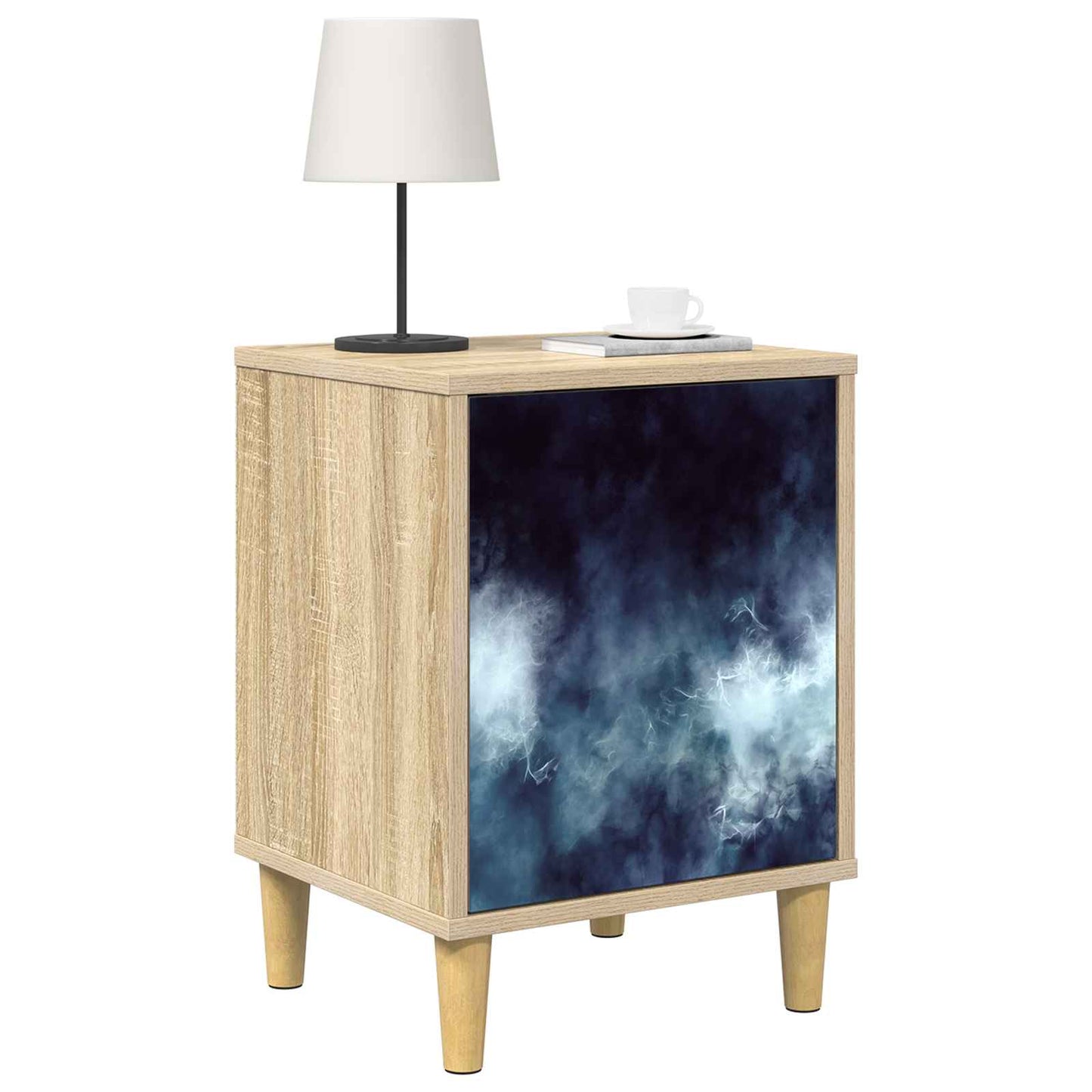Nachtkastje RAALTE Sonoma Eiken 36 x 33 x 50 cm Bewerkt hout