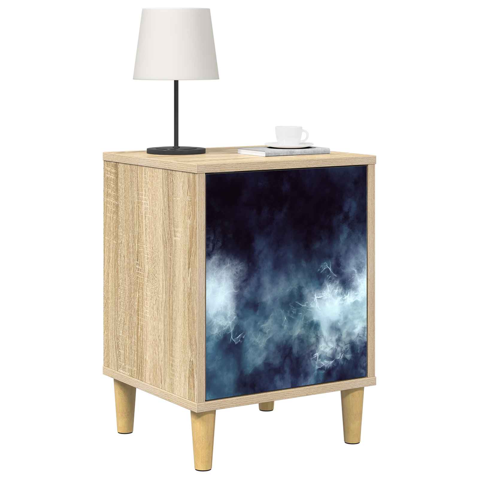 Nachtkastje RAALTE Sonoma Eiken 36 x 33 x 50 cm Bewerkt hout