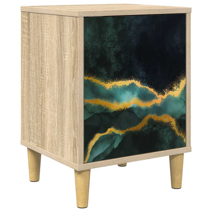 Nachtkastje WIJHE Sonoma Eiken 36 x 33 x 50 cm Bewerkt hout