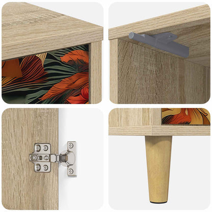 Nachtkastje GENNEP Sonoma Eiken 36 x 33 x 50 cm Bewerkt hout