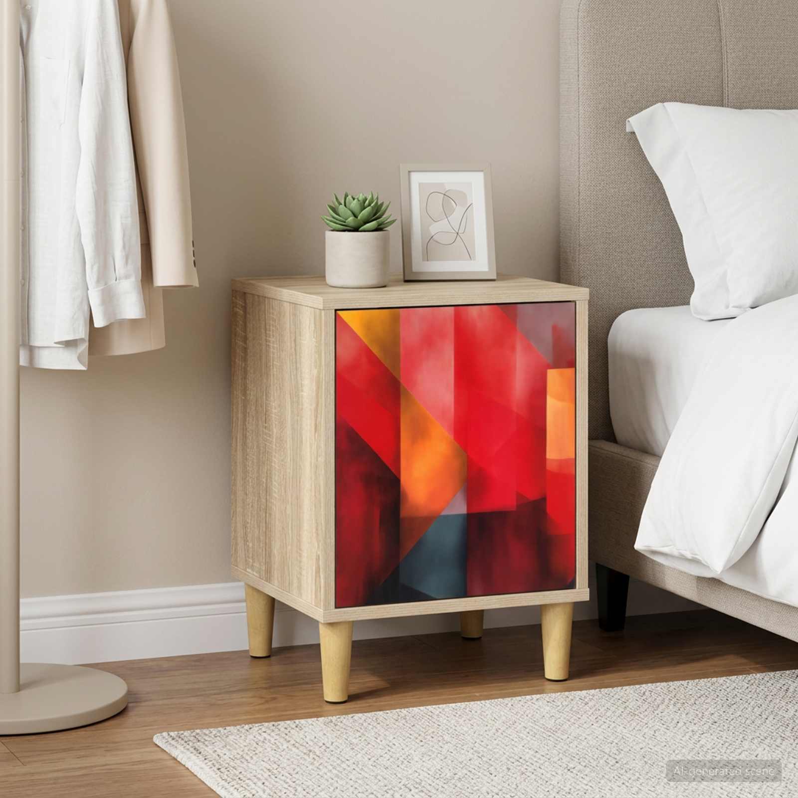 Nachtkastje HEESCH Sonoma Eiken 36 x 33 x 50 cm Bewerkt hout