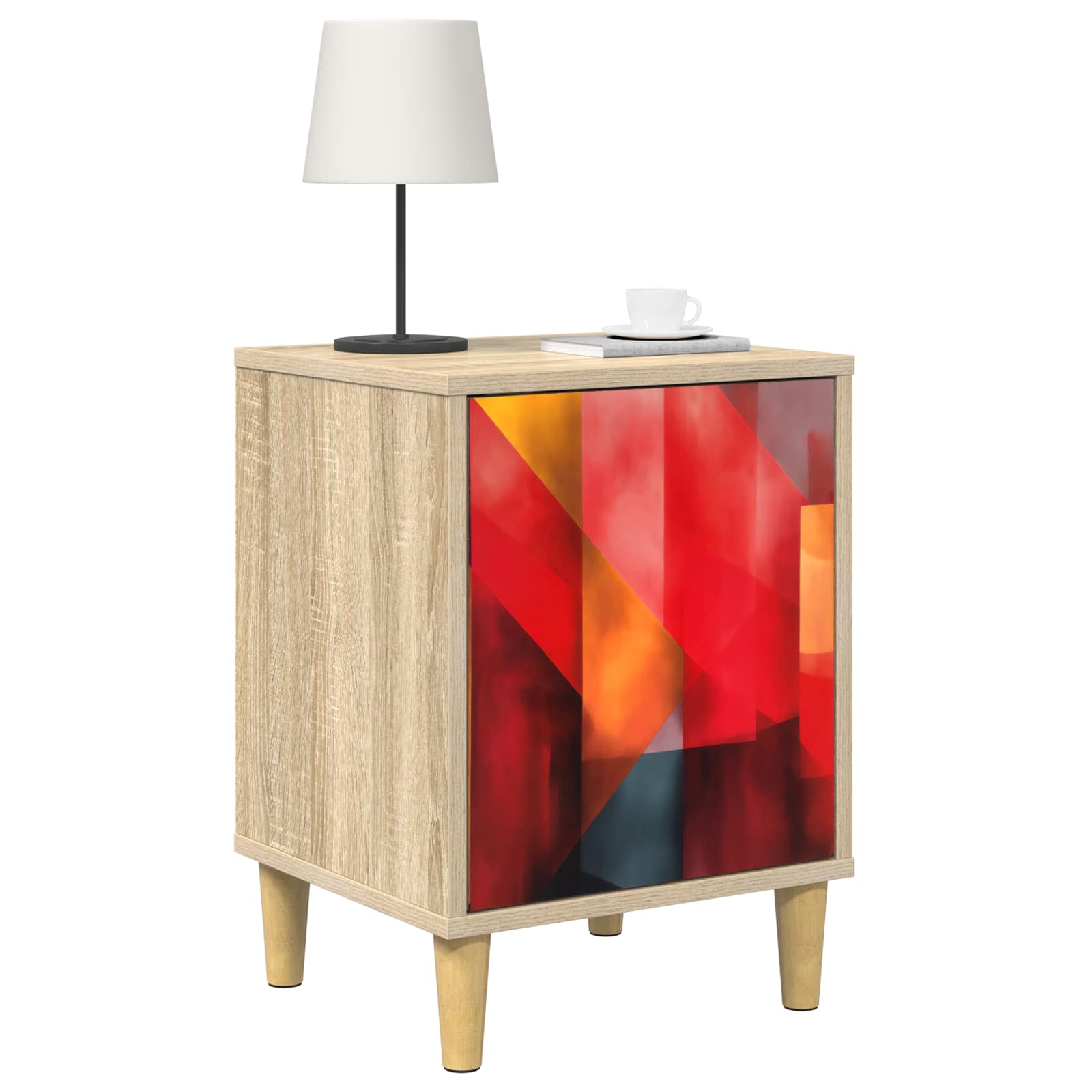 Nachtkastje HEESCH Sonoma Eiken 36 x 33 x 50 cm Bewerkt hout