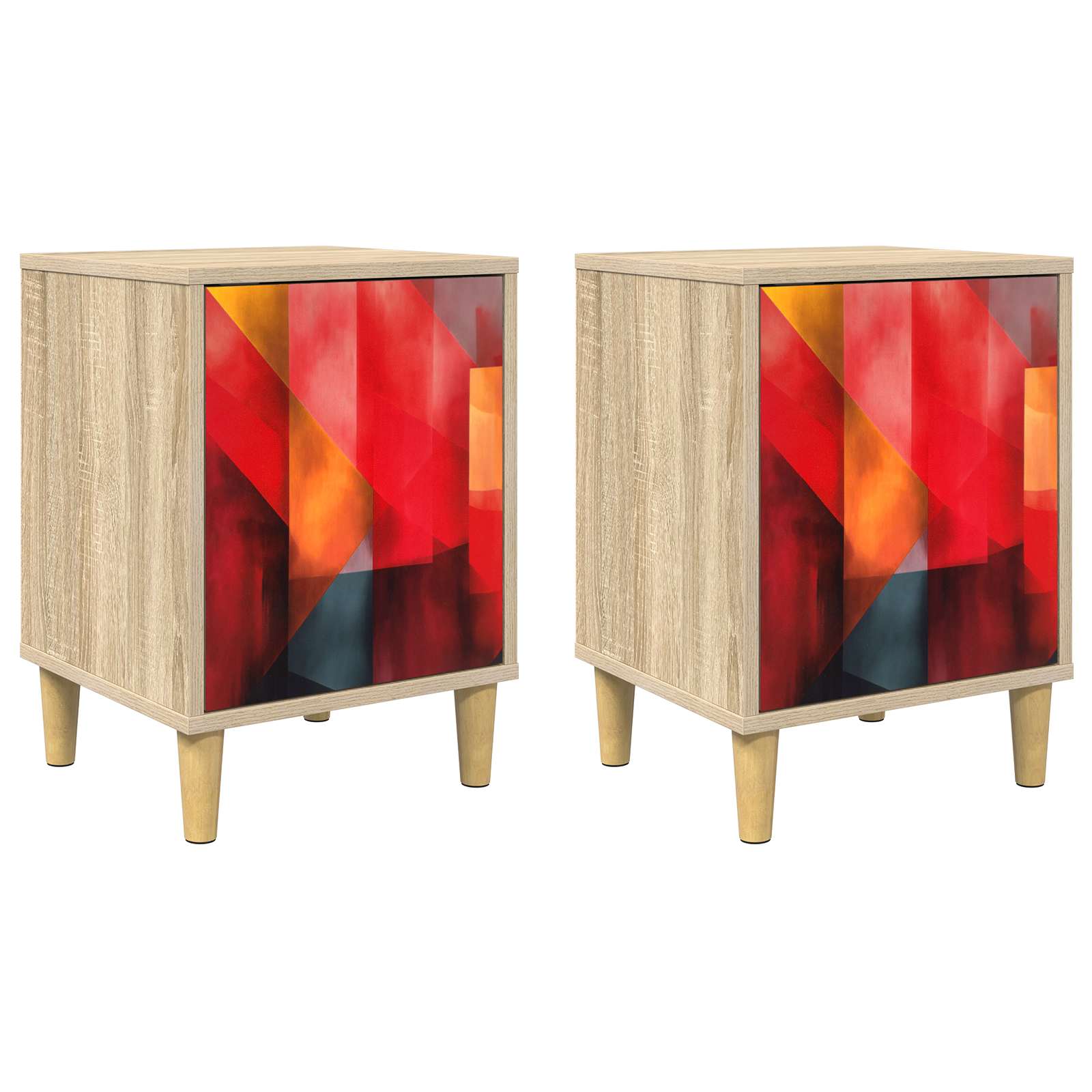 Nachtkastje HEESCH 2 st Sonoma Eiken 36 x 33 x 50 cm