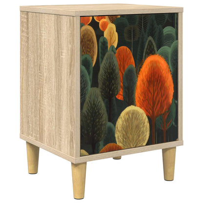 Nachtkastje ZAANDAM Sonoma Eiken 36 x 33 x 50 cm Bewerkt hout