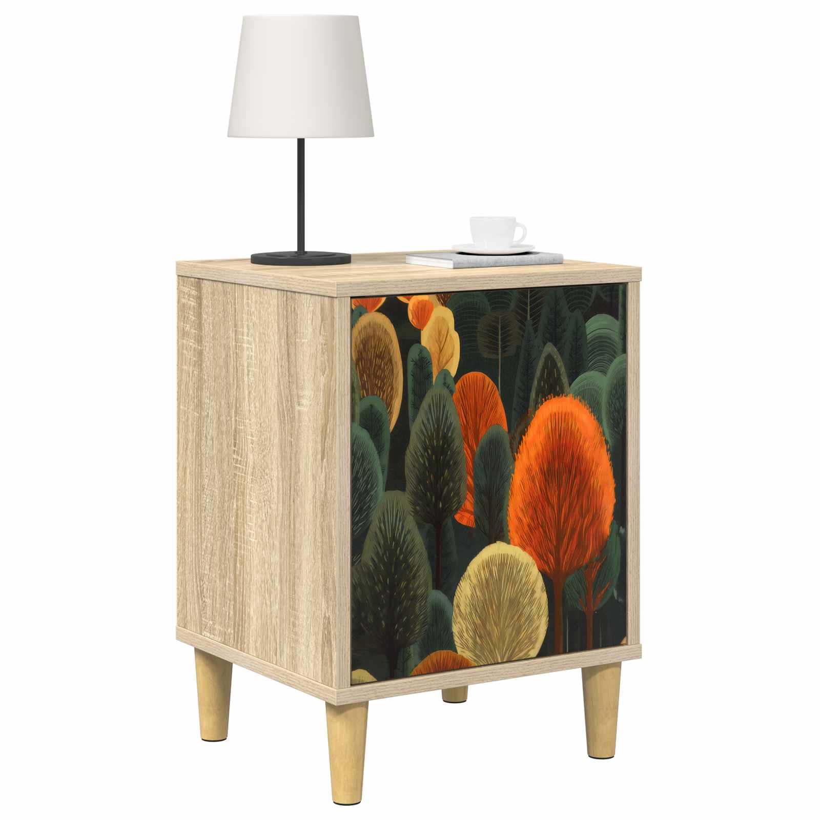 Nachtkastje ZAANDAM Sonoma Eiken 36 x 33 x 50 cm Bewerkt hout