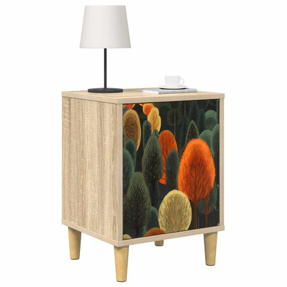 Nachtkastje ZAANDAM Sonoma Eiken 36 x 33 x 50 cm Bewerkt hout