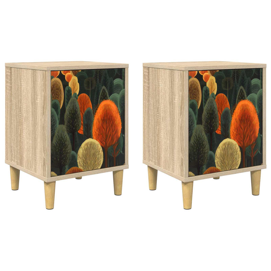 Nachtkastje ZAANDAM 2 st Sonoma Eiken 36 x 33 x 50 cm
