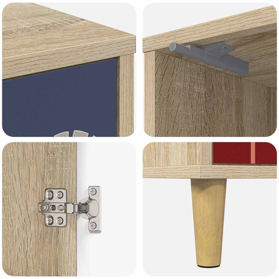 Nachtkastje ESSEN Sonoma Eiken 36 x 33 x 50 cm Bewerkt hout